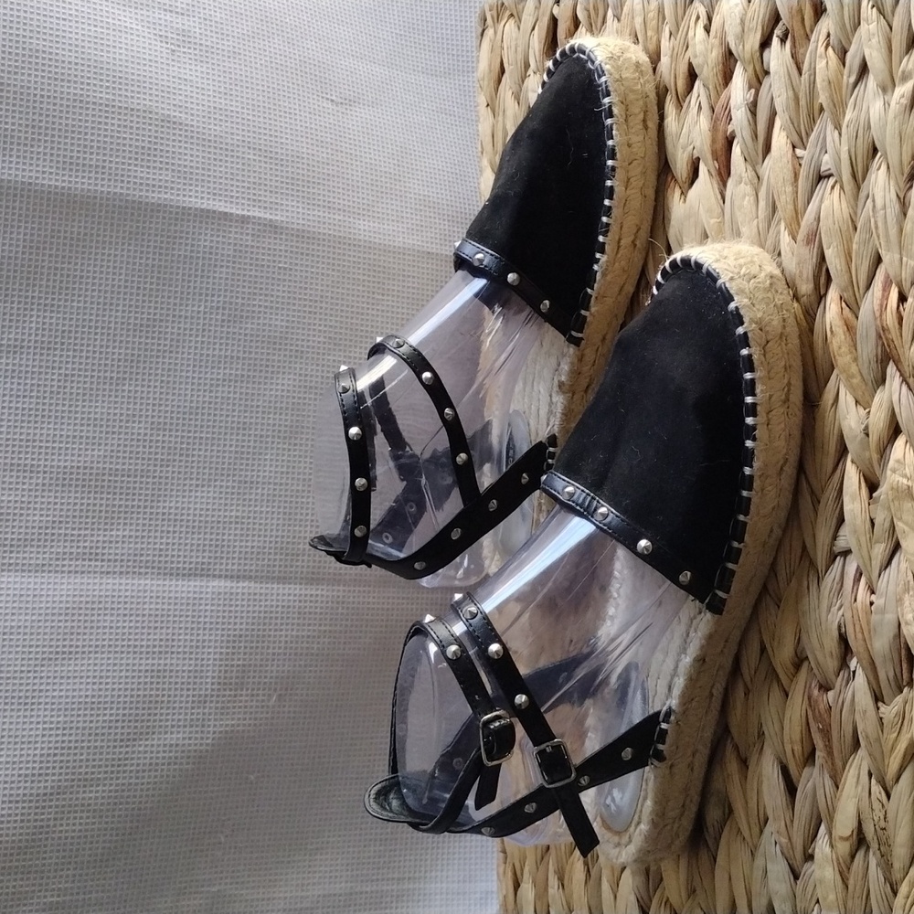 Asos studded black suede espadrilles 6
